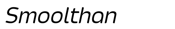 Smoolthan font preview
